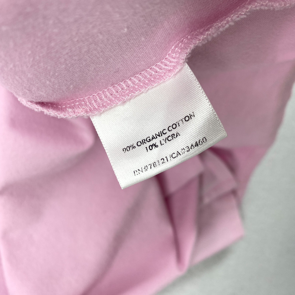 EILEEN FISHER Top L Stretch Organic Cotton Scoop Neck Short Sleeve Pink USA - Picture 8 of 11